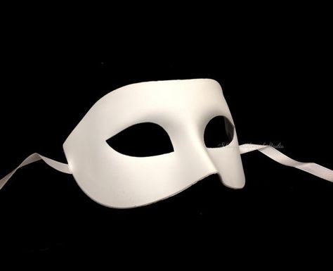 Masquerade Mask for Men Plain White Mens by MasquerademaskStudio, $19.95 Masquerade Mask Men, White Masquerade Mask, White Masquerade, Halloween Live Wallpaper, New Years Ball, Mens Masquerade Mask, Mask Men, Ball Aesthetic, Mask For Men