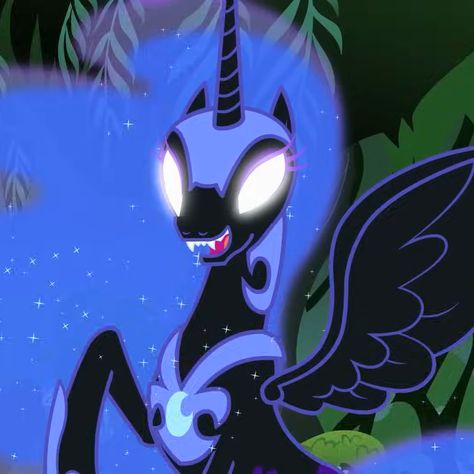 From My Little Pony: FiM S1E4 "Luna Eclipsed" tags: nightmare moon, princess luna, my little pony, mlp icon pfp Crystal Empire, My Little Pony Poster, My Little Pony Princess, Nightmare Moon, Duos Icons, Luna Moon, Mlp Characters, Equestrian Girls, Moon Princess