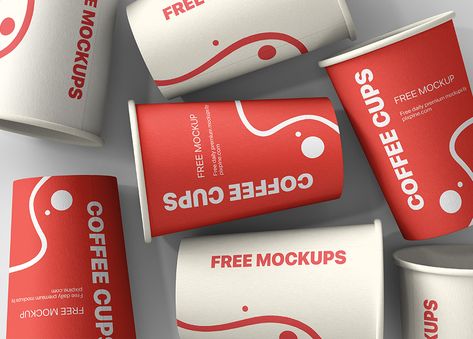 Paper Coffee Cups, Tea Labels, Coffee Shop Branding, Free Packaging Mockup, Free Mockup Templates, Paper Coffee Cup, Coffee Cup Design, Free Coffee, Psd Template Free