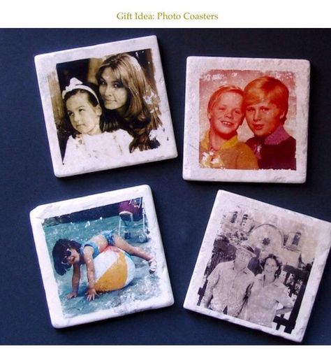 Pictures On Tiles For Coasters Or Put On Your Walls That Your Going To Tile Photo Tile Coasters, Do It Yourself Nails, Picture Coasters, Foto Transfer, Photo Coasters, Diy Gifts For Friends, Photo Transfer, Photo Tiles, Foto Tips