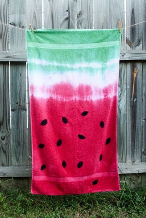 Diy Tie Dye Towels, Watermelon Tie Dye, Watermelon Festival, Ty Dye, Snack For Kids, Summer Fun For Kids, Mens Ties, Tie Dye Diy, Towel Pattern