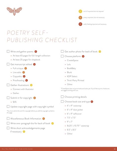 How To Publish Poetry, Publishing A Poetry Book, Self Published Poetry Book, How To Self Publish A Poetry Book, Poetry Book Format, Poetry Styles Writing, How To Write Spoken Word Poetry, Poetry Writing Exercises, Self Publishing Checklist