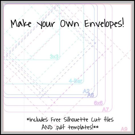 Make your own envelopes!  Tutorial and free cut file via Please Excuse My Craftermath Making An Envelope, Make Your Own Envelopes, Making Envelopes, Envelope Templates, Silhouette Cameo Files, Free Silhouette Cut Files, Custom Envelope, How To Make An Envelope, Silhouette Template