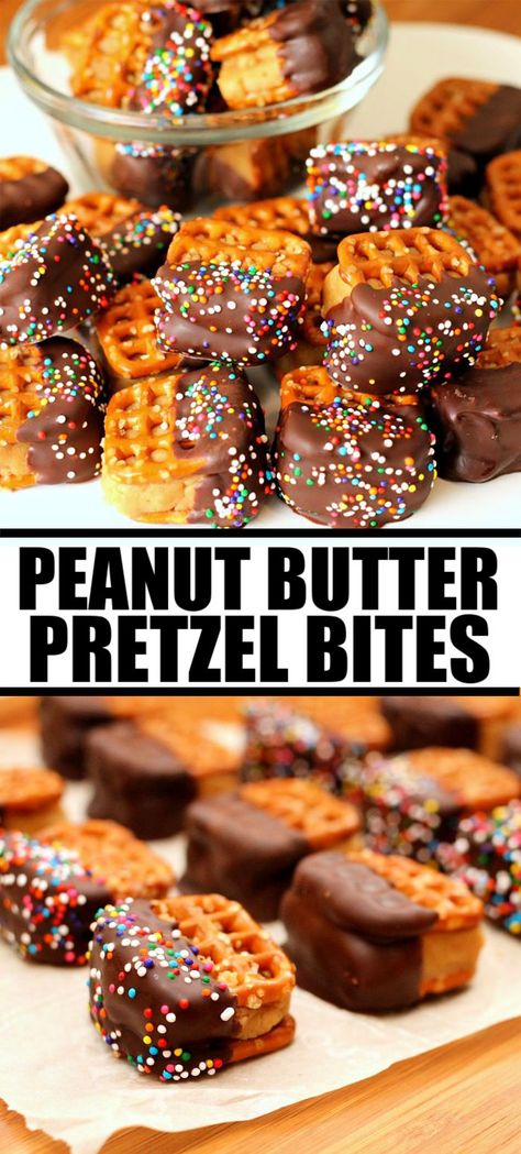 Cheese Pretzels, Peanut Butter Pretzel Bites, Peanut Butter Cream Cheese, Pretzels Chocolate, Peanut Butter Cream, Peanut Butter Bites, Peanut Butter Snacks, Peanut Butter Pretzel, Dipped In Chocolate