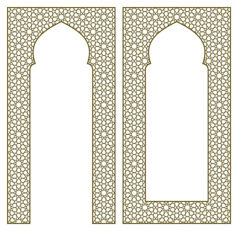 Arabic Frame, Moroccan Arch, Frames Design, Card Frame, Events Planning, Geometric Ornament, Islamic Patterns, Arabic Pattern, Arch Design