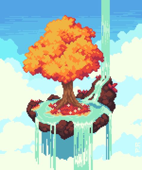 Pixel Art Landscape, Vaporwave Wallpaper, Doodle Characters, Pixel Art Background, First Drawing, Technical Design, Pixel Art Tutorial, Cool Pixel Art, Pixel Drawing