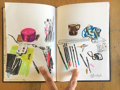 Everyday sketching - my visual journals on Behance Visual Journal Ideas Inspiration, Visual Journal Ideas, Journal Illustrations, Art Diary Ideas, Graphic Journal, Illustrated Journal, Journal Designs, Visual Journaling, Journal Drawing