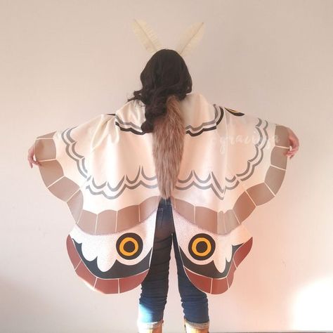 Moth Cape Moth Wings Moth Costume - Etsy Moth Wing Cape, Moth Cape, Moth Costume, Wing Cape, Cute Moth, Costume Wings, Yellow Costume, Moth Wings, Cape Pattern