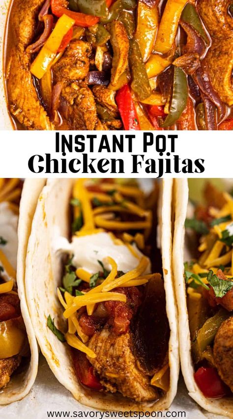 This recipe uses simple fresh ingredients combined with homemade fajita seasoning to bring together Mexican-inspired flavors for an easy and healthy weeknight meal. In less than 30 minutes, you'll have a tasty fajita filling made from juicy chicken and tender-crisp veggies. Instant Pot Chicken Fajitas, Homemade Fajita Seasoning, Chicken Fajita Recipe, Healthy Weeknight Meals, Pressure Cooker Chicken, Chicken Fajita, Fajita Recipe, Fajita Seasoning, Instant Pot Recipes Chicken