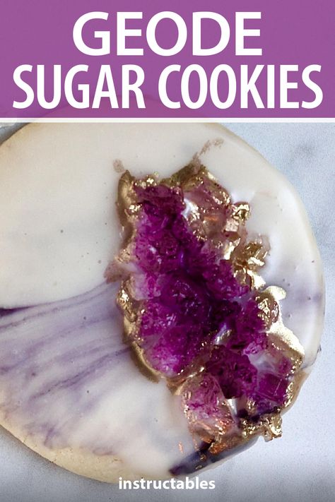 Rock Candy Cupcakes, Gem Cookies Decorated, Luster Dust Cookies, Crystal Cookies Decorated, Geode Cookies Decorated, Crystal Ball Cookies Decorated, How To Make Rock Candy, Geode Desserts, Crystal Desserts