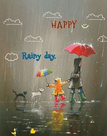 Good Morning Rain, Rainy Good Morning, Rainy Day Drawing, Good Morning Rainy Day, Rainy Day Quotes, Moon Accessories, Under An Umbrella, Morning Rain, I Love Rain