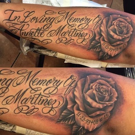 R.i.p Tattoos For Grandma, Loving Memory Tattoos, Rip Tattoos, Memorial Tattoo Ideas, Grandma Tattoos, Memory Tattoos, Love Quote Tattoos, In Loving Memory Tattoos, Rip Tattoo