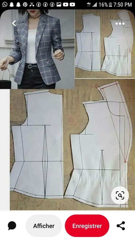 Clothing Pattern Design, Easy Dress Sewing Patterns, Sewing Collars, Blazer Pattern, Dress Sewing Tutorials, Sewing Clothes Women, Fashion Design Patterns, Sewing Tutorials Clothes, Suit Pattern