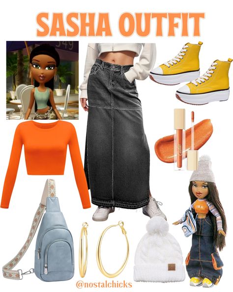 BRATZ OUTFIT Sasha Bratz Outfits Inspiration, Sasha Bratz Outfits, Bratz Fashion Outfits, Bratz Outfits Inspiration, Easy Costume Ideas, Bratz Outfits, Costume Ideas For Halloween, Bratz Fashion, Core Outfits