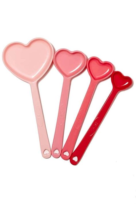 Heart You Measuring Spoons Heart Spoon, Surprise 50th Birthday Party, Cute Pink Heart, Measuring Cups & Spoons, Tools Kitchen, Pink Valentines, Cool Kitchen Gadgets, Dining Kitchen, Cooking Essentials