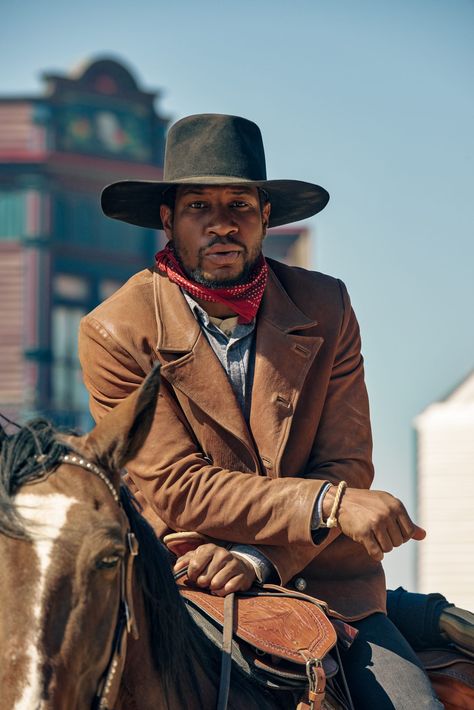 The Harder They Fall Wallpaper, Jonathan Majors The Harder They Fall, The Harder They Fall Aesthetic, Nat Love Cowboy, The Harder They Fall Movie, Johnathan Majors, Historical Cowboy, Nat Love, Cowboy Poses