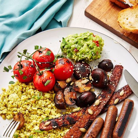 Vegan English Breakfast - Breakfast Recipes Vegan English Breakfast, Fry Up Breakfast, Paleo Granola Recipe, Best Vegan Breakfast, British Breakfast, Vegan Breakfast Options, Breakfast Burritos Recipe, Lasagne Recipes, Breakfast Wraps