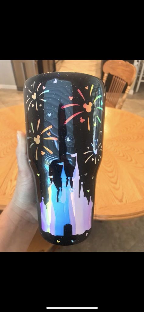 Disney holographic vinyl Disney Castle Tumbler, Disney Tumbler Cups Glitter, Disney Epoxy Tumbler, Disney Glitter Tumbler, Disney Cups Vinyl, Disney Tumbler Ideas, Disney Tumbler Cups, Disney Tumbler, Yeti Cup Designs