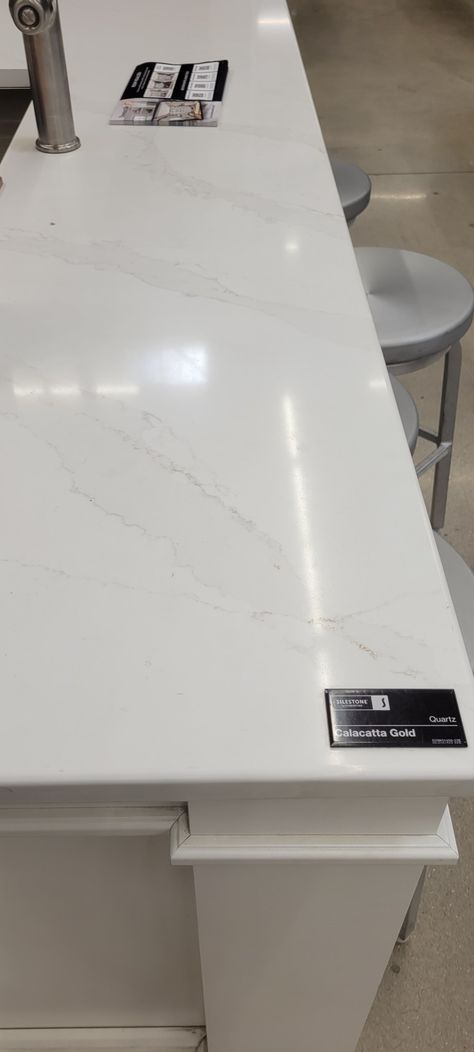 Quartz Countertops With Matching Backsplash, Liberty Gold Quartz Countertop, White Kitchen Countertops Quartz, Kitchen Countertop Backsplash, White Countertops Kitchen, Quartz Countertops And Backsplash, White Kitchen Countertops, Magnolia Kitchen, Kitchen 2024