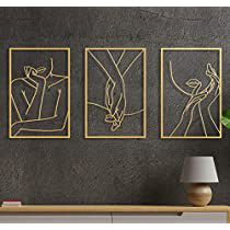 Check this out on Amazon Classy Wall Art Living Room, Gold Accessories Living Room, Gold Theme Bedroom, Sophisticated Bedroom Women, Gold Decor Bedroom, Unique Wall Decor Living Room, Esthetics Aesthetics, Satin Products, Gold Accents Bedroom