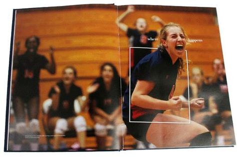 SUCH a good idea! Not only is the photo great, but the square makes it look 3-dimensional. Love replacing a word with her reaction; great! Teaching Yearbook, Yearbook Class, Yearbook Staff, Yearbook Spreads, Yearbook Layouts, Yearbook Pages, Yearbook Covers, Yearbook Themes, Yearbook Design