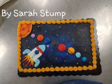 Solar System Cake, Planet Birthday, Rocket Cake, Astronaut Party, 5th Birthday Party Ideas, Outer Space Birthday, Space Birthday Party, Childrens Birthday Cakes, Space Birthday