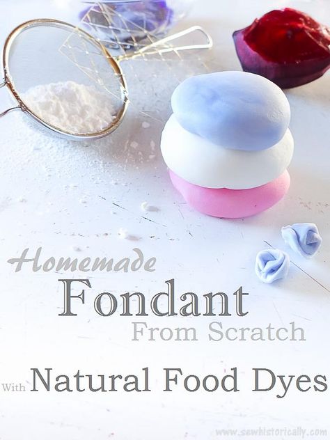 Healthy Fondant Recipe, Homemade Fondant Recipe, Homemade Fondant Recipes, Natural Food Dyes, How To Color Fondant, Poured Fondant, Pea Flower Tea, Natural Food Dye, Homemade Fondant