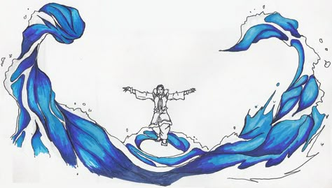 Water Powers Drawing, Waterbending Poses, Water Bending, Water Bender, Water Power, Super Powers Art, Water Control, Water Powers, Magic Design