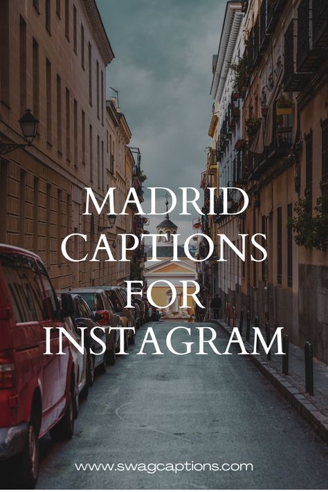 Capture the vibrant spirit of Madrid with these captivating captions for your Instagram posts! From the lively streets of Puerta del Sol to the regal beauty of the Royal Palace, Madrid offers endless inspiration. Unleash your inner wanderlust as you explore the bustling markets, savor delectable tapas, and immerse yourself in the rich history and culture of this enchanting city. #ExploreMadrid #CityOfWonders #WanderlustVibes #TapasAndSangria #CulturalHeritage #UnforgettableMemories Madrid Captions Instagram, Spain Instagram Captions, Madrid Instagram Pictures, Madrid Quotes, Royal Palace Madrid, Madrid Spain Aesthetic, Madrid Derby, Madrid Pictures, Madrid Aesthetic