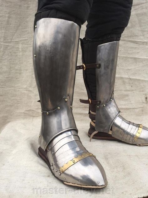 Armor Boots, Types Of Armor, Armor Clothing, Female Armor, Historical Armor, Knight Armor, Arm Armor, Medieval Armor, Fantasy Costumes