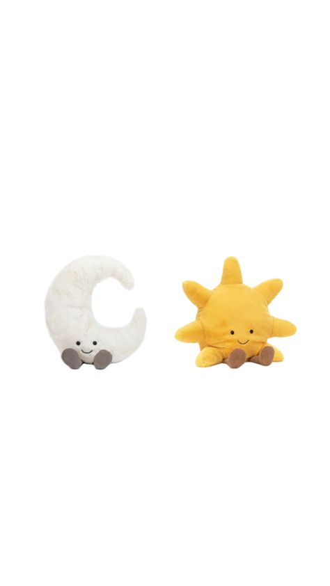 Jellycat Stuffed Animals, My Other Half, Cute Plush, Sun And Moon, Sun Moon, Moon, Sun, Birthday, Animals