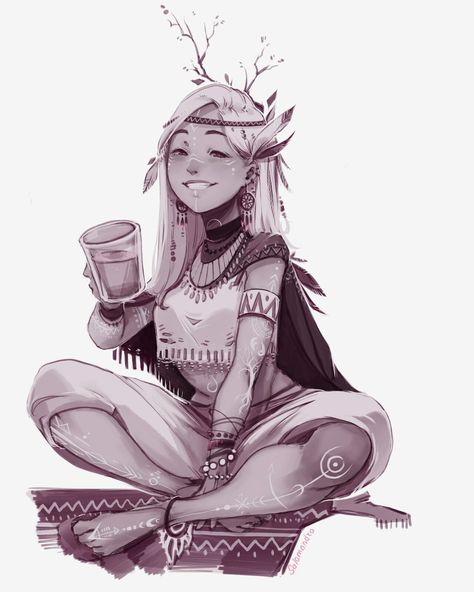 Shaman Character, Fantasy Adventurer, My Fantasy World, Dnd Art, Female Character Design, Dnd Characters, Art Inspiration Drawing, Fantasy Artwork, Disney Art