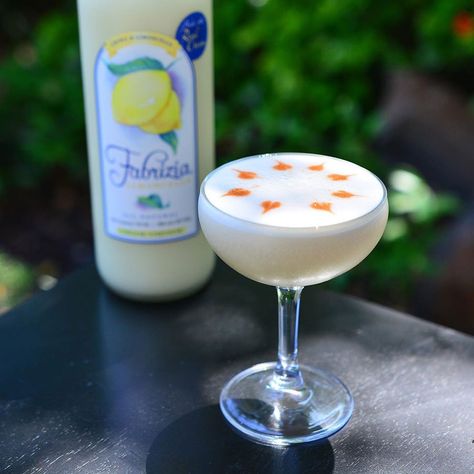 Sunflower Cocktail, Glass Garnish, Sunflower Party, Lavender Syrup, First Then, Angostura Bitters, Egg White, Delicious Cocktails, Sunflower Fields