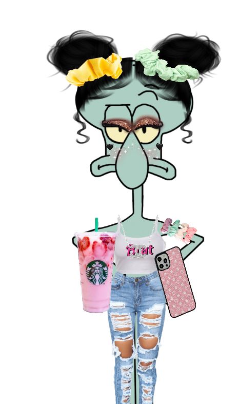 Baddie Squidward, Preppy Spongebob, Preppy Characters, Baddie Pics, Baddie Cartoon, Spongebob Characters, Shrek Funny, Friend Wallpaper, Taylor Swift Jokes