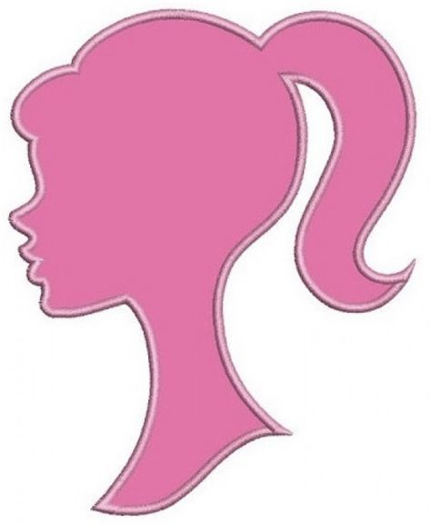 Barbie Side Profile Logo, Hair Logo Design, Pink 90s, Barbie Ponytail, Barbie Drawing, Profile Logo, Barbie Logo, Hair Logo, Hair Ponytail