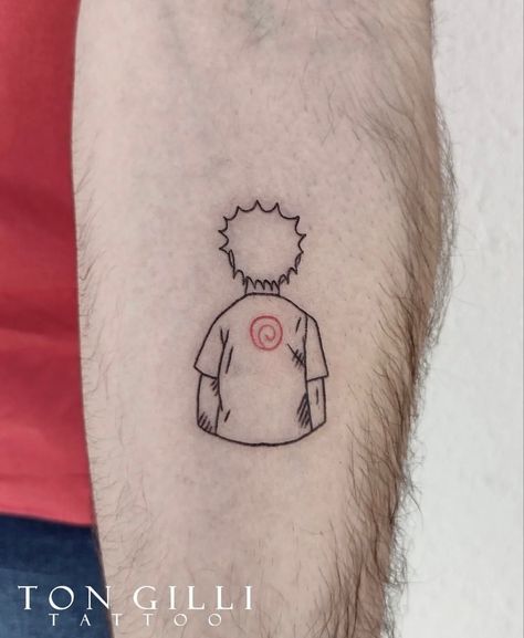 Naruto fine line Naruto Tatoos Ideas Small, Fineline Anime Tattoo, Naruto Fine Line Tattoo, Anime Fine Line Tattoo, Naruto Small Tattoos, Minimal Anime Tattoo, Mini Anime Tattoos, Naruto Tattoo Ideas Small, Naruto Tattoo Design