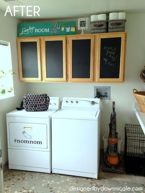 Hometalk :: Laundry Room Makeover & A Renter Friendly Cabinet Makeover Laundry Room Paint Color, Laundry Room Paint, Laundry Makeover, Small Laundry Room Organization, Room Storage Diy, Laundry Room Bathroom, Farmhouse Laundry Room, Laundry Room Cabinets, Single Wide