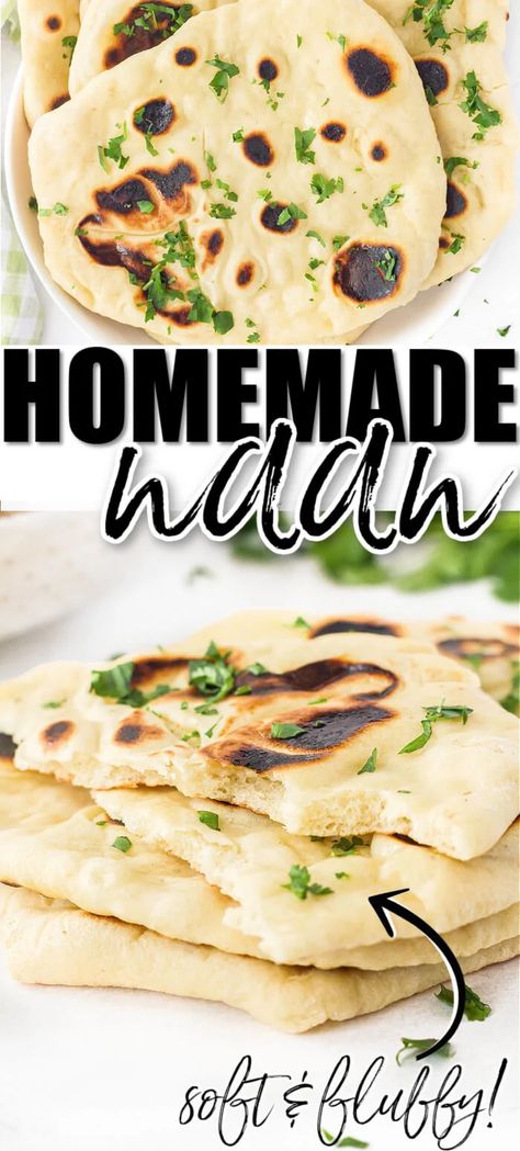 HOMEMADE NAAN Easy Homemade Naan, Naan Bread Recipe, Homemade Naan, Homemade Naan Bread, Simple Family Meals, Friends Recipes, Sides Recipes, Naan Recipe, Easy Indian Recipes