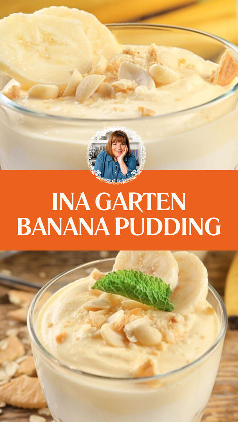 Ina Garten Banana Pudding Banana Pudding Sweetened Condensed Milk, Banana Pudding Simple, Creamy Banana Pudding Recipe, Creamy Banana Pudding, Sweet Bites, Ina Garten Recipes, Condensed Milk Recipes, Creamy Recipes, Vanilla Pudding Mix