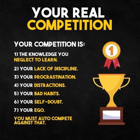 Your Real Competition | Compete With Yourself | Focus On Yourself | Yourself Motivation
#competition #yourself #focus #discipline #habits #ego #distraction #selfboubt #learning Competing With Yourself Quotes, Compete With Yourself, Psychology Notes, Money Strategy, Mind Body Connection, Personal Quotes, Mind Body Spirit, Personal Goals, Work Quotes