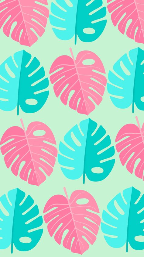 Leaf Aesthetic, Monstera Leaves, Pink Metallic, Summer Wallpaper, Blue Wallpaper, Monstera Leaf, Barbie World, Screen Savers, Iphone Wallpapers