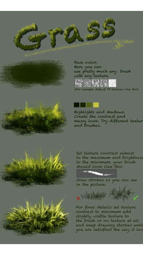 Grass Tutorial, Tree Drawing Simple, Grass Drawing, Grass Texture, Waves Tutorial, Acrylic Painting Flowers, Acrylic Painting Lessons, Fluid Acrylic Painting, Painting Ideas On Canvas