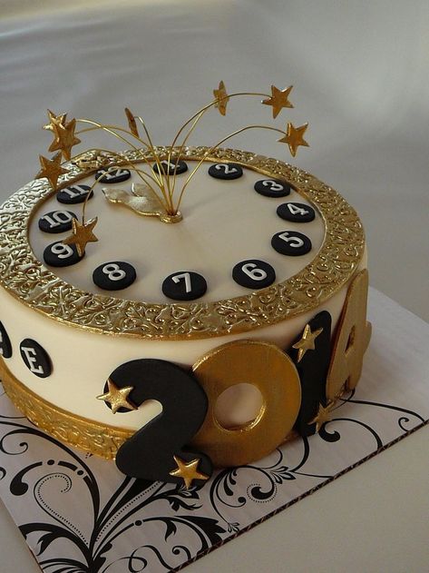 New Year Cake Decor New Years Birthday Cake, New Year Cakes Ideas, New Years Cookie Cake, New Year’s Eve Cake Ideas, Nye Cake Ideas, Thick Frosting Recipe, Simple New Year Cake Design, New Year Cake Design 2023, New Years Eve Cake Ideas