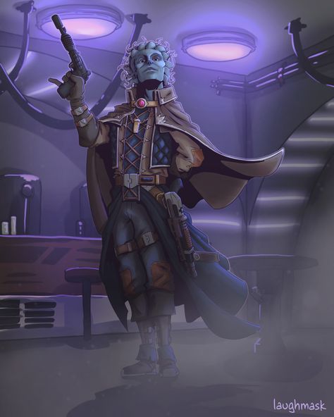 D&d Star Wars, Character Commission, Star Wars Bounty Hunter, Star Wars Characters Pictures, Star Wars Concept Art, Star Wars Rpg, Space Pirate, Star Wars Artwork, Star Wars Pictures