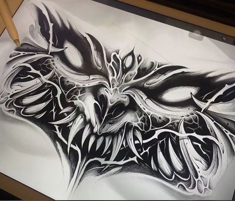 Tattoo Backgrounds, Chest Tattoo Sketches, Biomech Tattoo, Darkside Tattoo, Front Neck Tattoo, Chest Tattoo Drawings, Bio Organic Tattoo, Organic Tattoo, Throat Tattoo