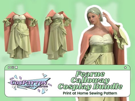 Fearne Calloway, Exandria Unlimited, Illustrated Instructions, Instructions Booklet, Construction Process, Critical Role, Women's Costumes, Pattern Download, Daughter Love