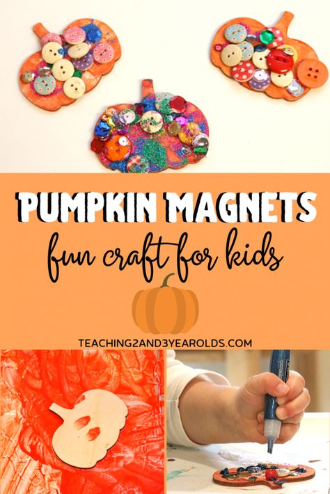 How do you turn a pumpkin craft into a keepsake Halloween magnet? Come see how our 2 and 3 year olds had fun mixing colors to make something special to take home! #pumpkin #fall #autumn #art #toddler Tissue Paper Window, Preschool November, Fall Crafts For Toddlers, Thanksgiving Crafts For Toddlers, Pumpkin Craft, Fall Preschool Activities, Pumpkin Activities, Halloween Crafts For Toddlers, Fall Activity