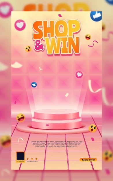 Contest Poster, Media Poster, Social Media Poster, Poster Template, Premium Vector, Graphic Resources, Casino, Promotion, Vector Free