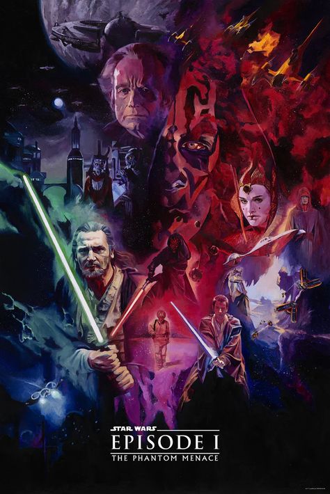 Star Wars: The Phantom Menace (1999) Amidala Star Wars, Star Wars Attack Of The Clones, Anakin Vader, Star Wars Vintage, Phantom Menace, Attack Of The Clones, The Phantom Menace, Star Wars Wallpaper, Star Wars Artwork