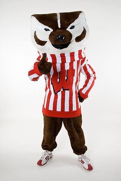 Badger Costume, Bucky Badger, Okc Thunder, Wisconsin Badgers, University Of Wisconsin, College Team, School Mascot, Basketball Teams, Green Bay